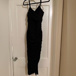 Elliatt Pippa Black Ruched Dress